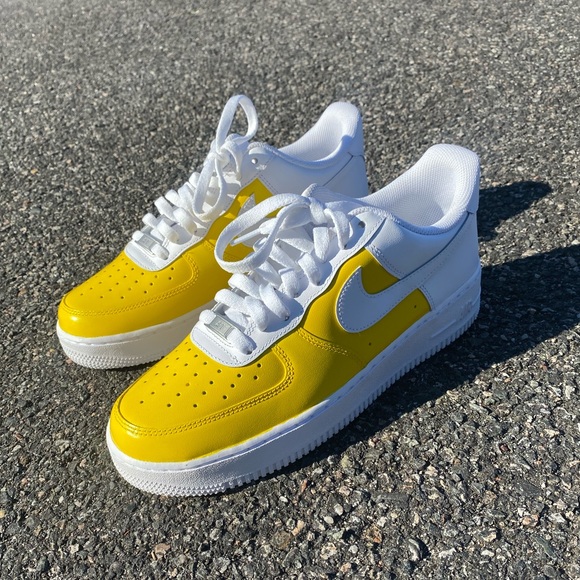 Yellow Colored Air Force 1 Customized Low AF1s - Picture 3 of 4